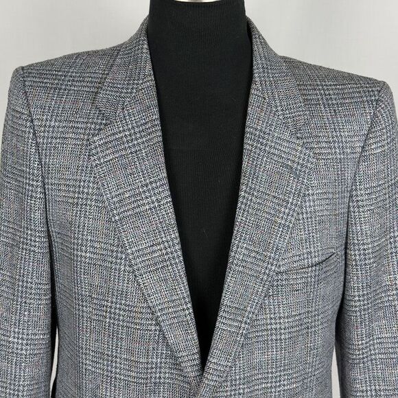 Vintage Miv 100% Silk Tweed Gray Blazer - Men’s 41R - Picture 5 of 8